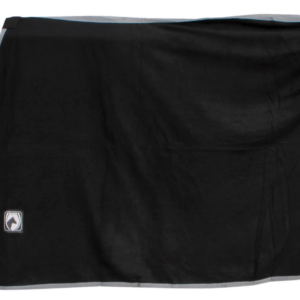 Zweet/Fleece deken zw/gri 135/185cm