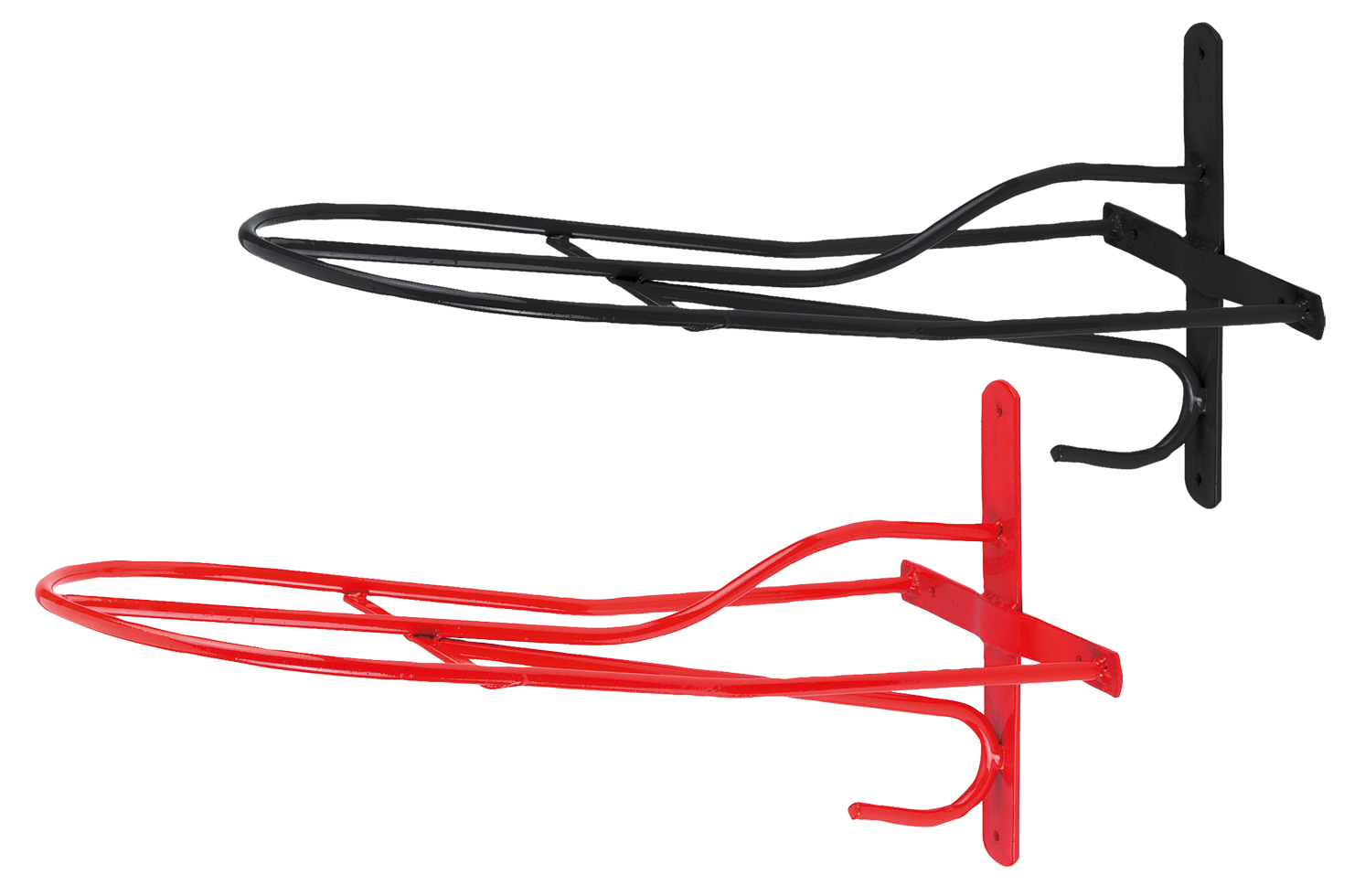 Zadelhouder 54cm metaal zwart