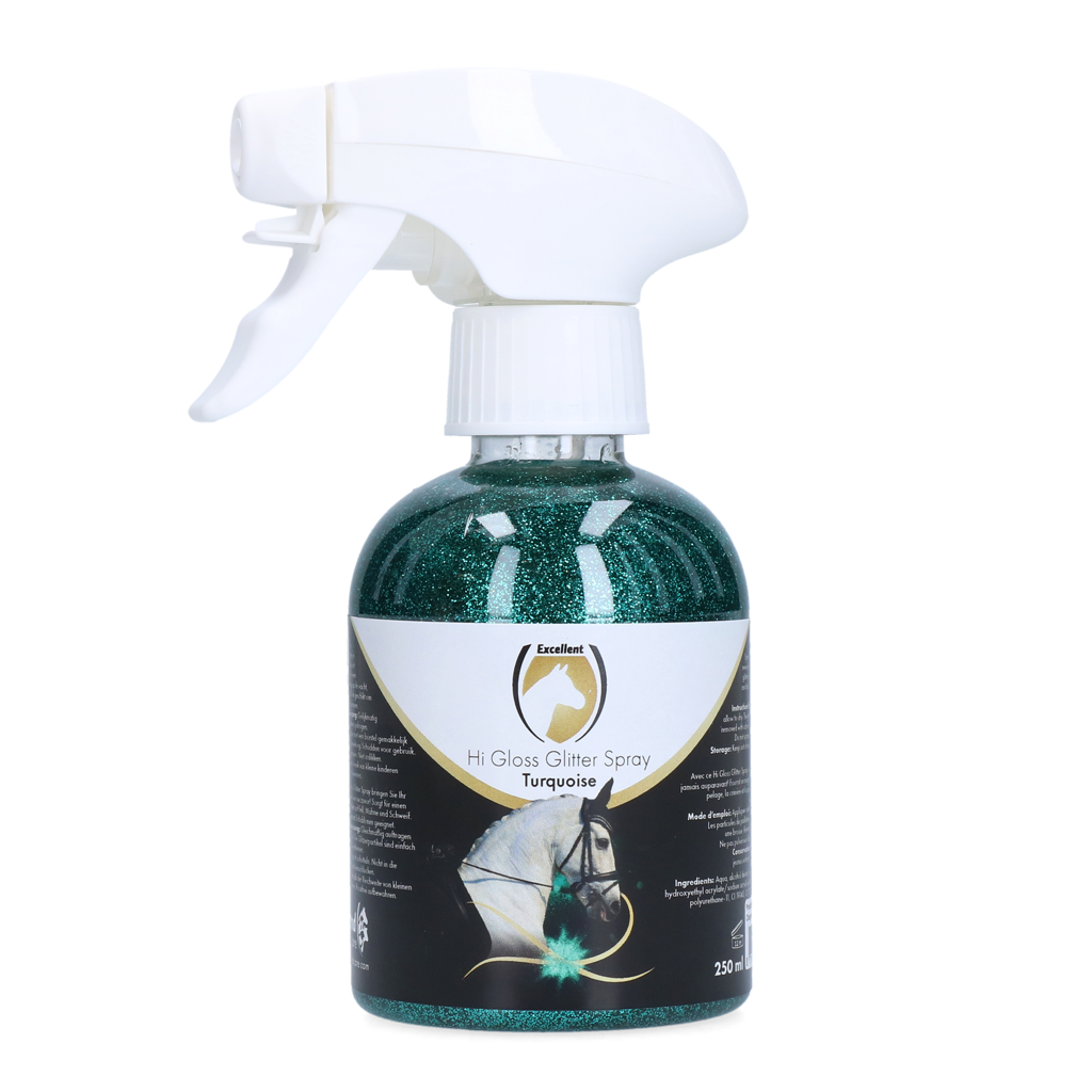 Excellent Horse Hi Gloss Glitter Spray Turquoise 250 ml