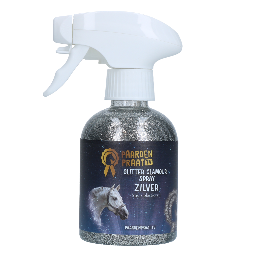 Paardenpraat Glitter Glamour Spray Zilver