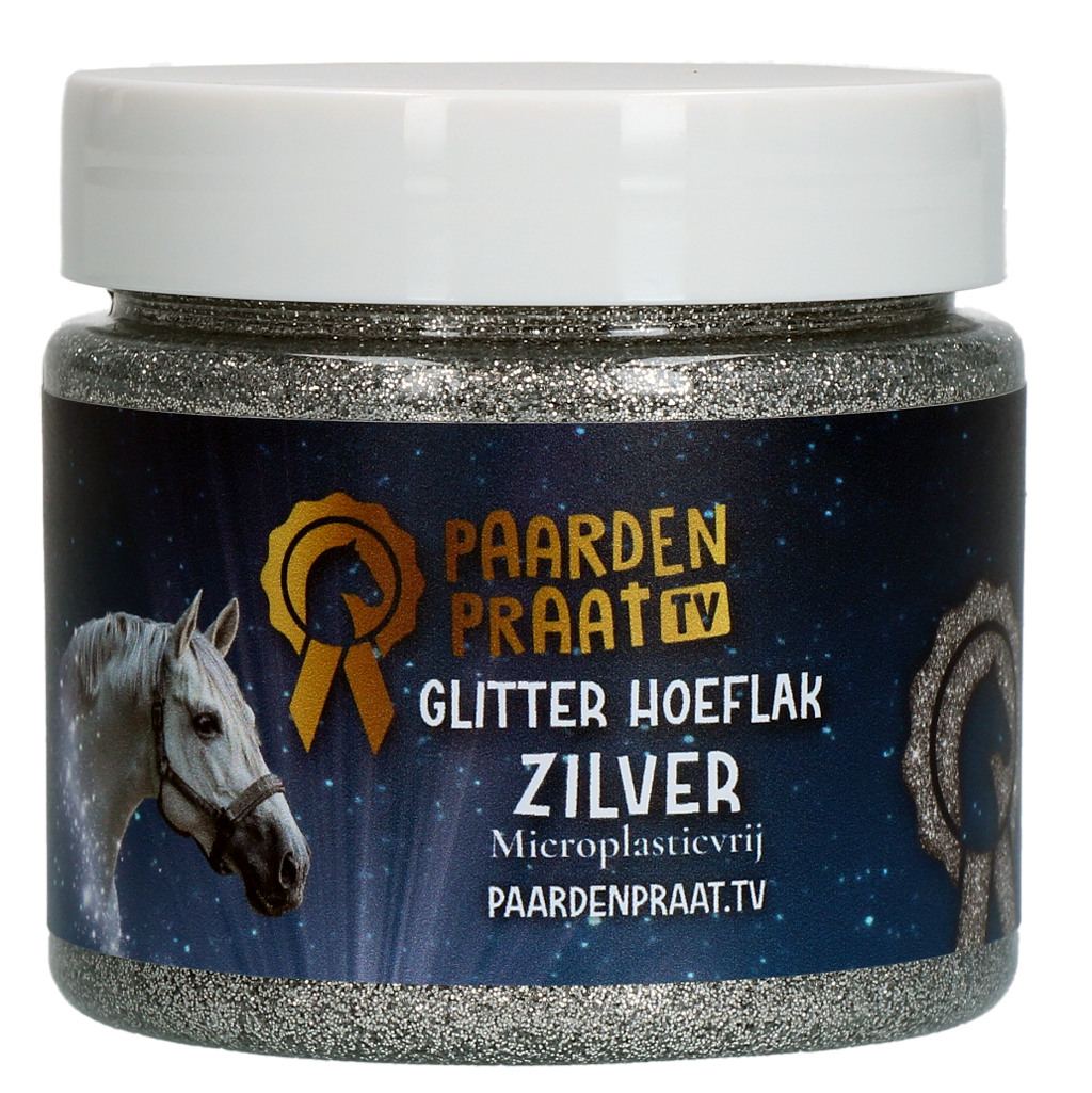 Paardenpraat TV Glitter Hoeflak Zilver
