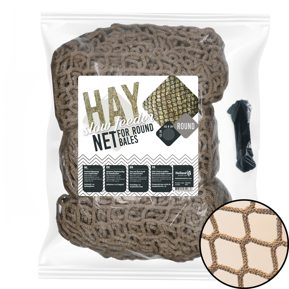 Hay Slowfeeder net speciaal voor ronde baal