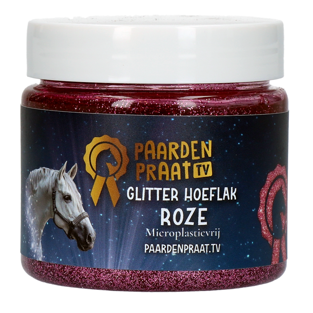Paardenpraat TV Glitter Hoeflak Roze
