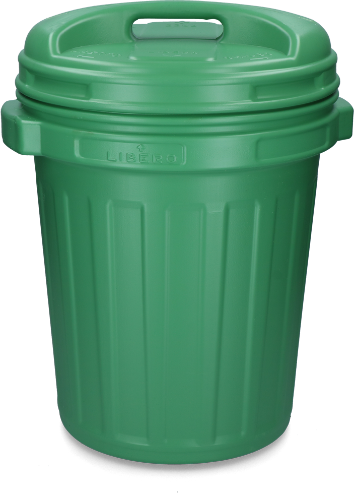 Voerton met draaisluiting 40 liter Groen