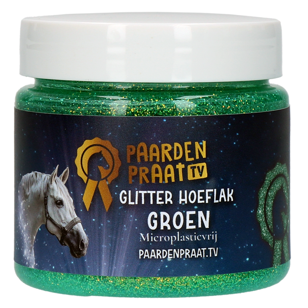 Paardenpraat TV Glitter Hoeflak Groen