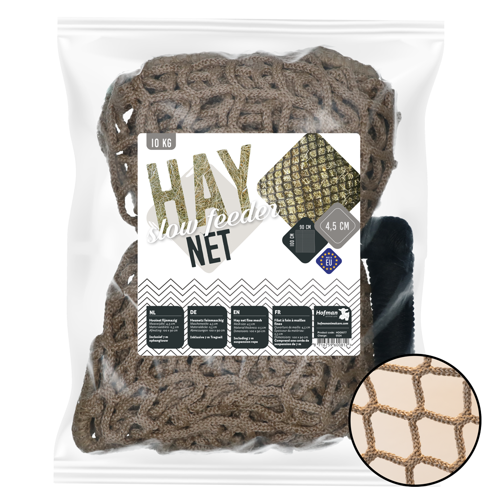 Hay Slowfeeder net 10 kg (5 mm dik, maaswijdte 45 mm)