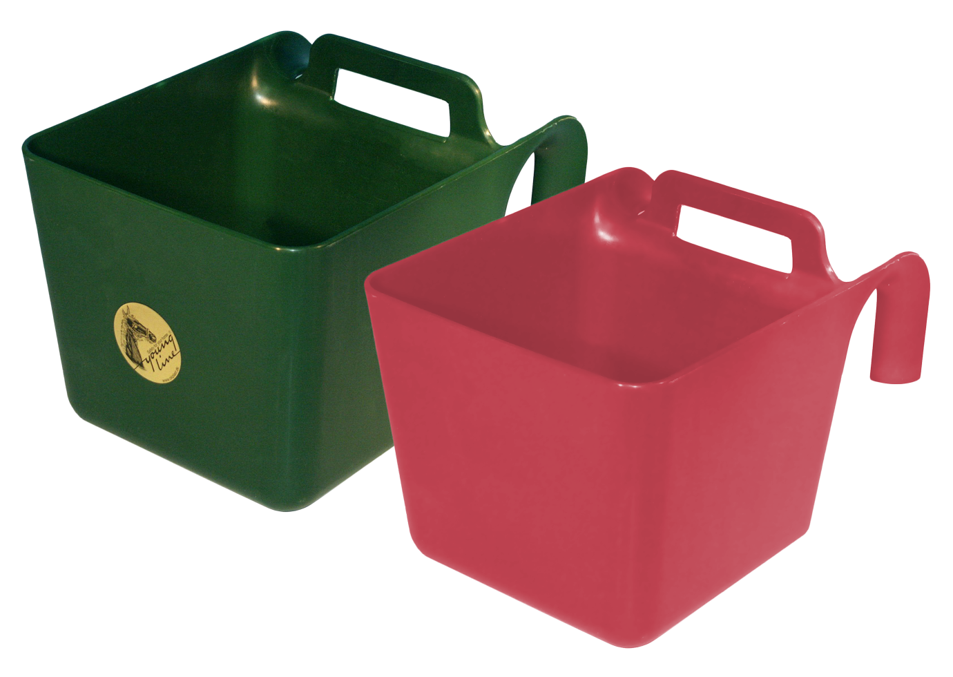 Voerbak met ophang en handgreep groen 11 l KS