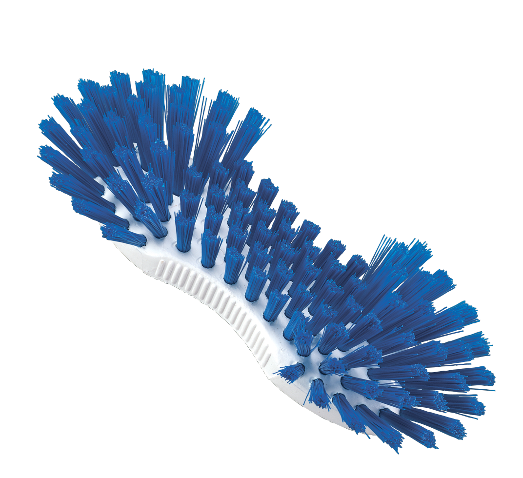Schrob-borstel kookbestendig blauw
