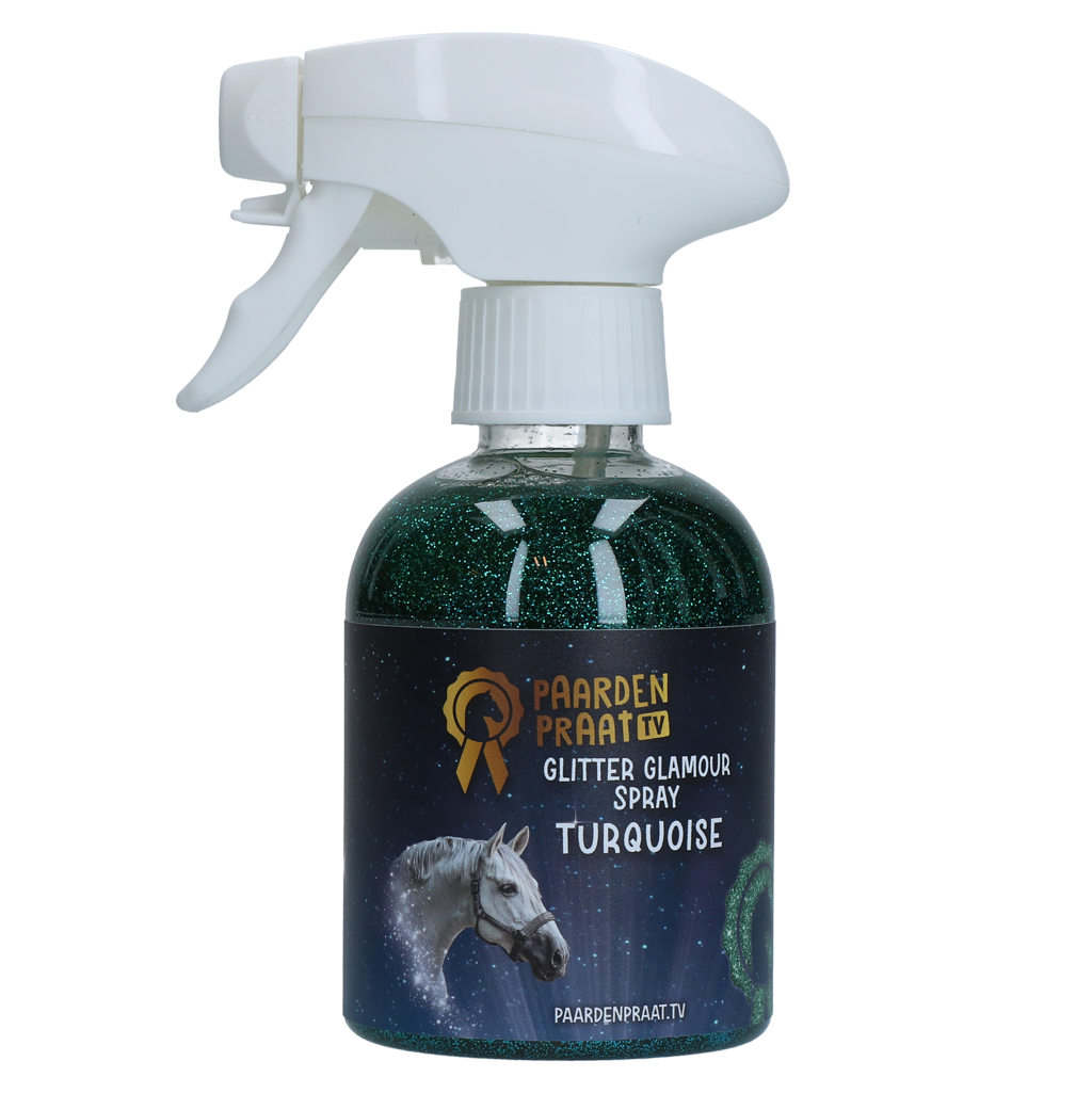 Paardenpraat Glitter Glamour Spray Turquoise
