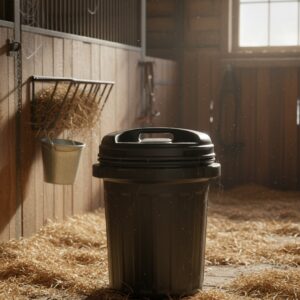 Voerton met draaisluiting 40 liter Zwart